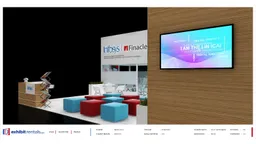 30x40 Peninsula booth design by Exhibit-Rentals